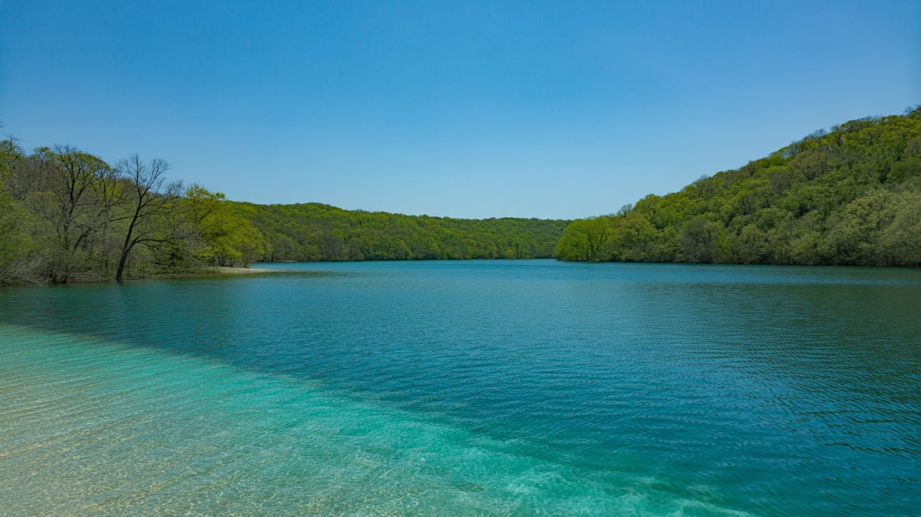 Beautiful Austin Texas lake scenery